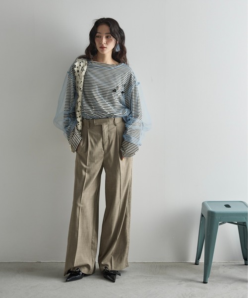 THE YOn(ザヨン)の「レースラインタックスラックス(その他パンツ・レディース・レディッシュグレー/イエロー/ワイン・S/M)」の9枚目の写真