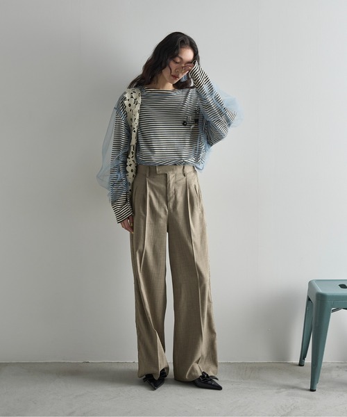 THE YOn(ザヨン)の「レースラインタックスラックス(その他パンツ・レディース・レディッシュグレー/イエロー/ワイン・S/M)」の10枚目の写真