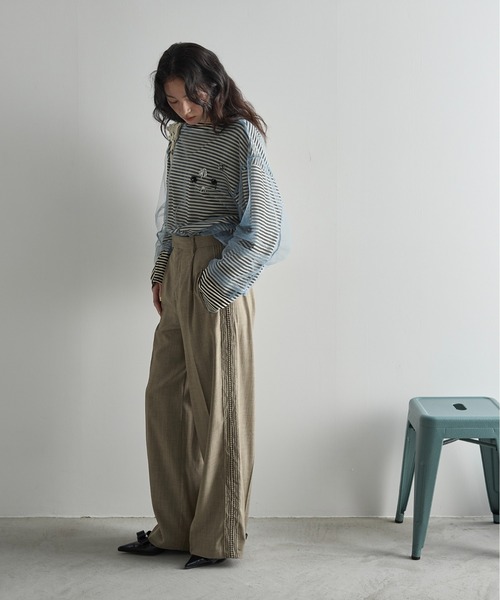 GRAMM フィッシュテール レースパンツ セール】 【セットアップ可】レースセンターシームパンツ