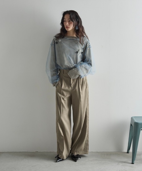THE YOn(ザヨン)の「レースラインタックスラックス(その他パンツ・レディース・レディッシュグレー/イエロー/ワイン・S/M)」の13枚目の写真