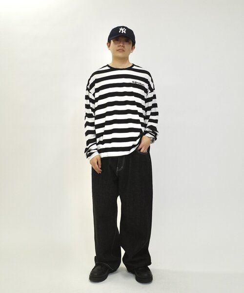 Sourcream（サワークリーム）の「【Sourcream/サワークリーム】ボーダーロンTEE（Tシャツ/カットソー・レディース・チャコールグレー/ホワイト/パープル・FREE）」の5枚目の写真