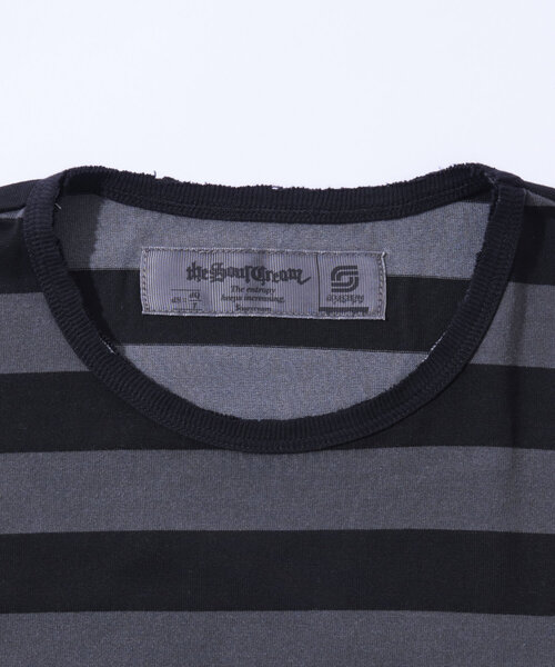 Sourcream（サワークリーム）の「【Sourcream/サワークリーム】ボーダーロンTEE（Tシャツ/カットソー・レディース・チャコールグレー/ホワイト/パープル・FREE）」の14枚目の写真