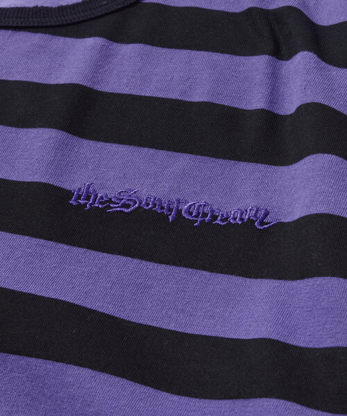 Sourcream（サワークリーム）の「【Sourcream/サワークリーム】ボーダーロンTEE（Tシャツ/カットソー・レディース・チャコールグレー/ホワイト/パープル・FREE）」の19枚目の写真