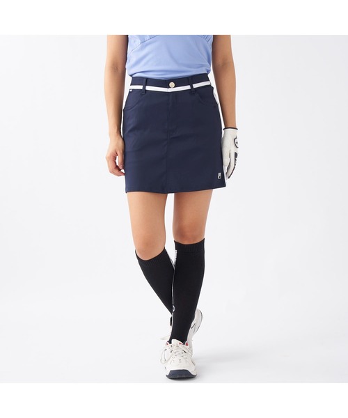 FILA GOLF(フィラゴルフ )の「FILA GOLF/フィラ ゴルフ ゴルフウェア 撥水 吸水速乾 台形 ミニ丈 スカート インナーパンツ付き セットアイテム(スカート・レディース・カーキ/ライトグレー/ホワイト/ネイビー/ブラック・LL/L/M)」の5枚目の写真
