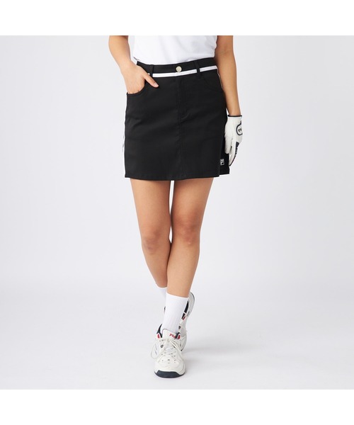 FILA GOLF(フィラゴルフ )の「FILA GOLF/フィラ ゴルフ ゴルフウェア 撥水 吸水速乾 台形 ミニ丈 スカート インナーパンツ付き セットアイテム(スカート・レディース・カーキ/ライトグレー/ホワイト/ネイビー/ブラック・LL/L/M)」の2枚目の写真