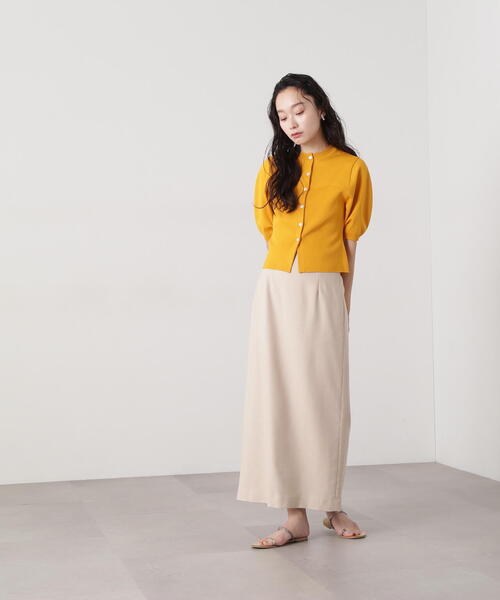 N.（N. Natural Beauty Basic）（エヌエヌナチュラルビューティーベーシック）の「麻混タイトスカート（スカート・レディース・ベージュ/キャメル・SMALL/MEDIUM）」の10枚目の写真