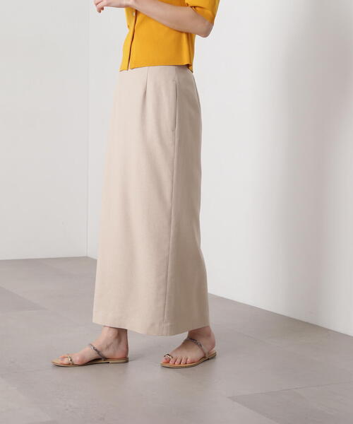 N.（N. Natural Beauty Basic）（エヌエヌナチュラルビューティーベーシック）の「麻混タイトスカート（スカート・レディース・ベージュ/キャメル・SMALL/MEDIUM）」の11枚目の写真