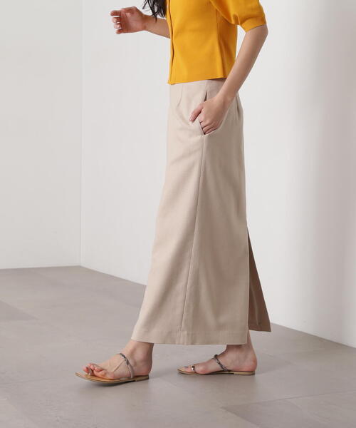 N.（N. Natural Beauty Basic）（エヌエヌナチュラルビューティーベーシック）の「麻混タイトスカート（スカート・レディース・ベージュ/キャメル・SMALL/MEDIUM）」の13枚目の写真