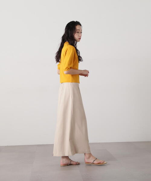 N.（N. Natural Beauty Basic）（エヌエヌナチュラルビューティーベーシック）の「麻混タイトスカート（スカート・レディース・ベージュ/キャメル・SMALL/MEDIUM）」の14枚目の写真