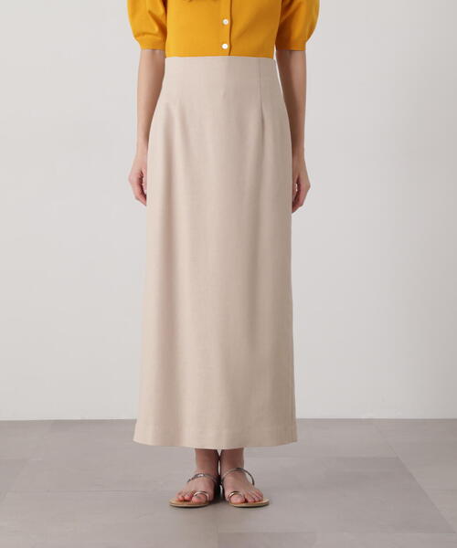 N.（N. Natural Beauty Basic）（エヌエヌナチュラルビューティーベーシック）の「麻混タイトスカート（スカート・レディース・ベージュ/キャメル・SMALL/MEDIUM）」の15枚目の写真