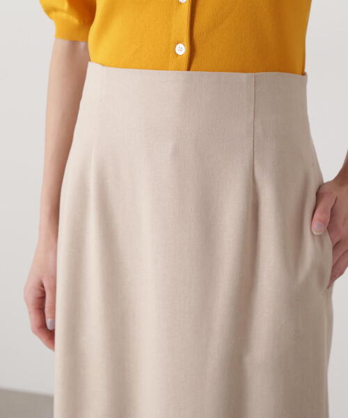 N.（N. Natural Beauty Basic）（エヌエヌナチュラルビューティーベーシック）の「麻混タイトスカート（スカート・レディース・ベージュ/キャメル・SMALL/MEDIUM）」の17枚目の写真