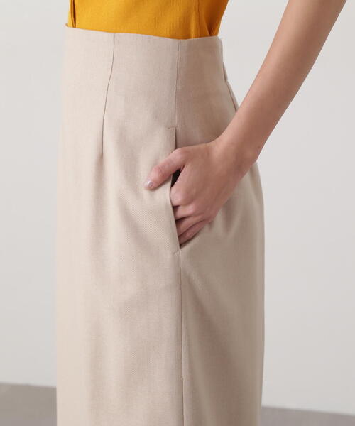 N.（N. Natural Beauty Basic）（エヌエヌナチュラルビューティーベーシック）の「麻混タイトスカート（スカート・レディース・ベージュ/キャメル・SMALL/MEDIUM）」の19枚目の写真