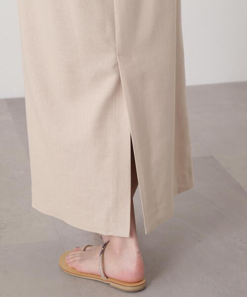 N.（N. Natural Beauty Basic）（エヌエヌナチュラルビューティーベーシック）の「麻混タイトスカート（スカート・レディース・ベージュ/キャメル・SMALL/MEDIUM）」の21枚目の写真