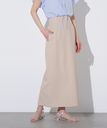 麻混タイトスカート