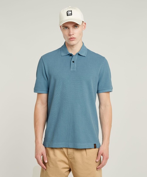G-STAR（ジースター）の「ESSENTIAL POLO/ピケニットワンポイントポロシャツ（ポロシャツ・メンズ・ブルー系その他・LARGE）」の2枚目の写真