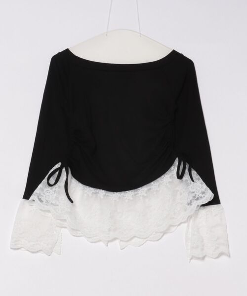 frunco（フランコ）の「【ZOZO限定】ドッキングレースロンT（Tシャツ/カットソー・レディース・レッド/ブラック/ホワイト・MEDIUM）」の3枚目の写真