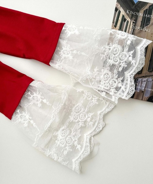 frunco（フランコ）の「【ZOZO限定】ドッキングレースロンT（Tシャツ/カットソー・レディース・レッド/ブラック/ホワイト・MEDIUM）」の21枚目の写真