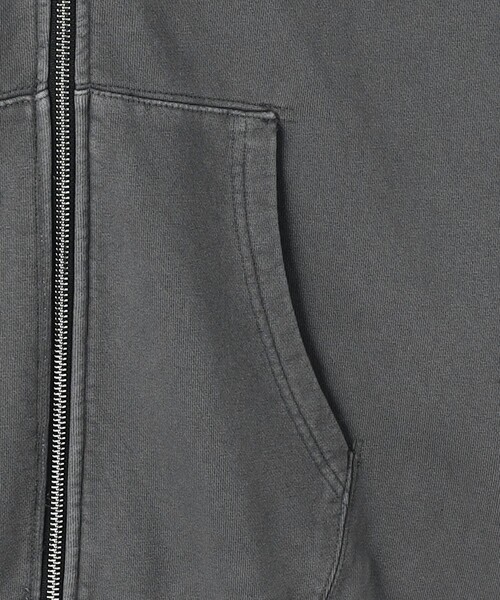 MONKEY TIME(モンキータイム)の「ガーメントダイ フレンチテリー ノースリーブ ジップ フーディー(パーカー・メンズ・ブラック/ダークグレー・S/L/M)」の6枚目の写真