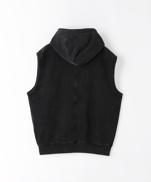MONKEY TIME(モンキータイム)の「ガーメントダイ フレンチテリー ノースリーブ ジップ フーディー(パーカー・メンズ・ブラック/ダークグレー・S/L/M)」の10枚目の写真