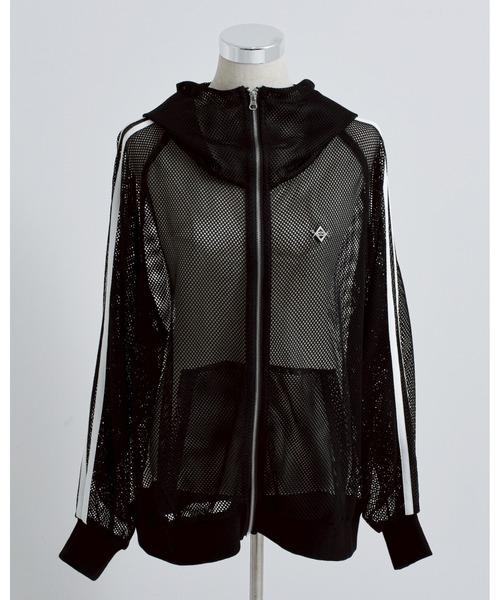 『REFLEM/レフレム』メッシュラインハイネックパーカー REFLEM/レフレム』メッシュラインハイネックパーカー（パーカー