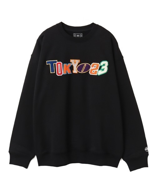 TOKYO 23(トウキョウニジュウサン)の「TOKYO 23 EMBROIDERY SWEATSHIRT / トウキョウ23 エンブロイダリー スウェットシャツ(スウェット・メンズ・ブラック/ホワイト・M/L/XL/XXL)」の1枚目の写真