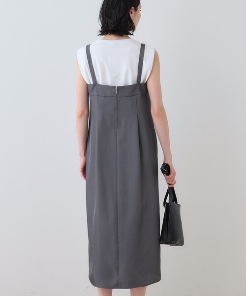 INDIVI（インディヴィ）の「【洗える／UVケア】スリップワンピース（ワンピース・レディース・グレー/ライトグレー系5/ネイビー・38/34/15 /13/05）」の16枚目の写真