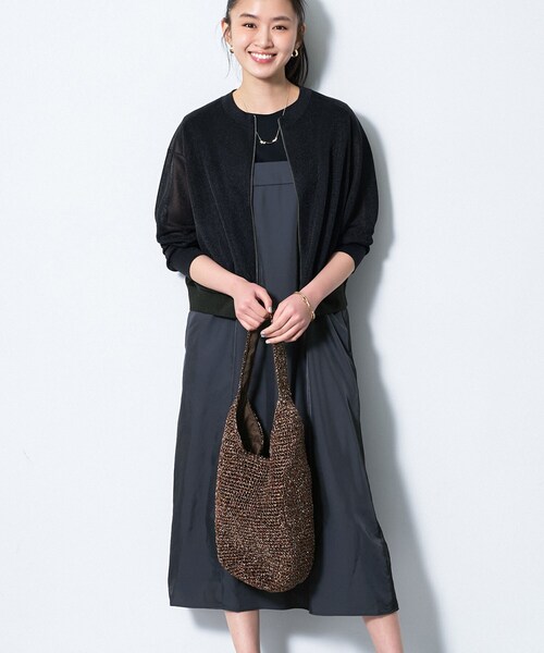 INDIVI(インディヴィ)の「【洗える/UVケア】スリップワンピース(ワンピース・レディース・グレー/ライトグレー系5/ネイビー・38/34/15 /13/05)」の12枚目の写真