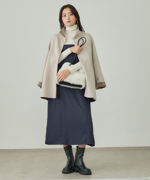 INDIVI（インディヴィ）の「【洗える／UVケア】スリップワンピース（ワンピース・レディース・グレー/ライトグレー系5/ネイビー・38/34/15 /13/05）」の11枚目の写真