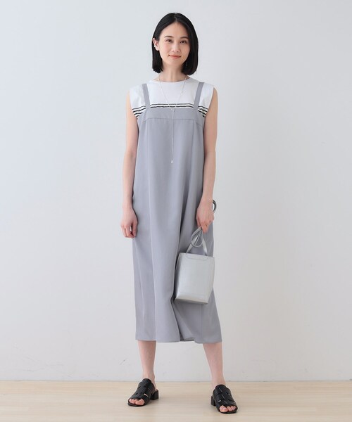 INDIVI(インディヴィ)の「【洗える/UVケア】スリップワンピース(ワンピース・レディース・グレー/ライトグレー系5/ネイビー・38/34/15 /13/05)」の22枚目の写真