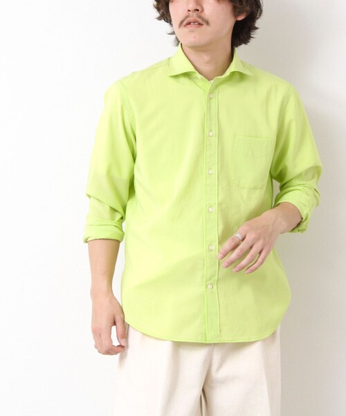 NOLLEY’S（ノーリーズ）の「EVALET《防しわ/ストレッチ》カッタウェイシャツ 25SS（シャツ/ブラウス・メンズ・ベージュ/ネイビー/イエロー/ブルー・S/M/L/XL）」の5枚目の写真