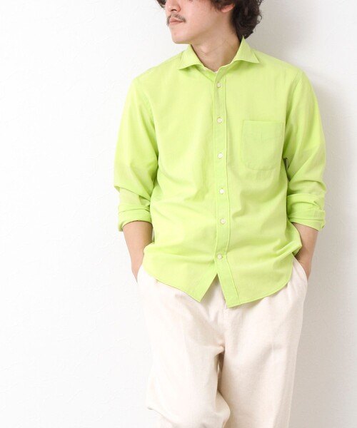 NOLLEY’S（ノーリーズ）の「EVALET《防しわ/ストレッチ》カッタウェイシャツ 25SS（シャツ/ブラウス・メンズ・ベージュ/ネイビー/イエロー/ブルー・S/M/L/XL）」の6枚目の写真