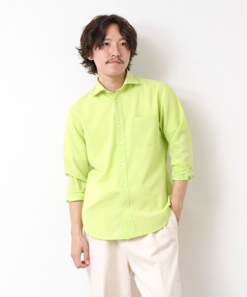 NOLLEY’S（ノーリーズ）の「EVALET《防しわ/ストレッチ》カッタウェイシャツ 25SS（シャツ/ブラウス・メンズ・ベージュ/ネイビー/イエロー/ブルー・S/M/L/XL）」の10枚目の写真