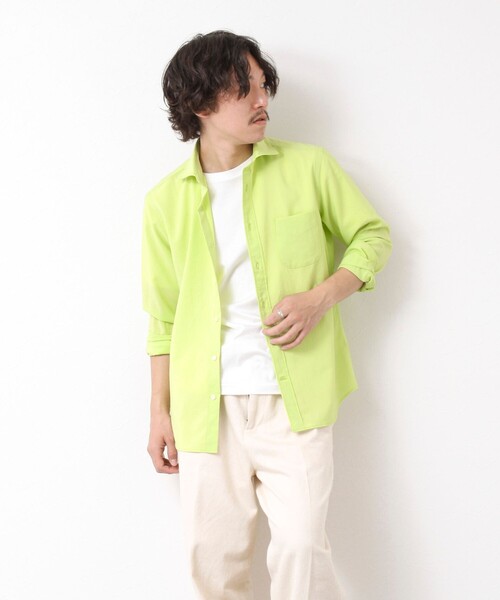 NOLLEY’S（ノーリーズ）の「EVALET《防しわ/ストレッチ》カッタウェイシャツ 25SS（シャツ/ブラウス・メンズ・ベージュ/ネイビー/イエロー/ブルー・S/M/L/XL）」の17枚目の写真