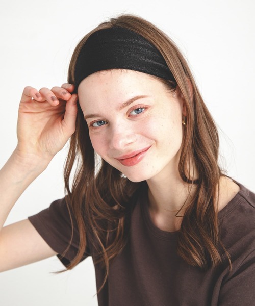 URBAN RESEARCH Sonny Label（アーバンリサーチサニーレーベル）の「ラメヘアターバン（ヘアバンド・レディース・ブラック/グレー・ONE）」の10枚目の写真