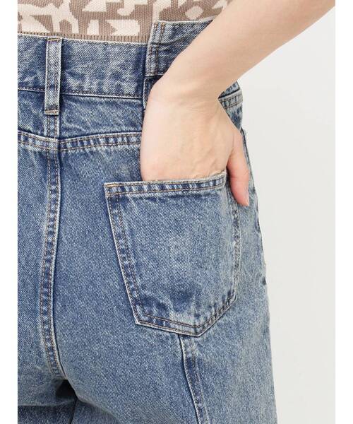 MURUA(ムルーア)の「パターンヴィンテージライクワイドデニム(デニムパンツ・レディース・その他1/ブラック・1/2)」の10枚目の写真