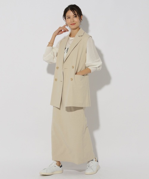 Elura（エルーラ）の「リネン混ジレ/316570（ベスト・レディース・ブラウン系その他/ライトベージュ/チャコールグレー・FREE）」の19枚目の写真