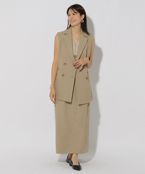 Elura（エルーラ）の「リネン混ジレ/316570（ベスト・レディース・ブラウン系その他/ライトベージュ/チャコールグレー・FREE）」の21枚目の写真