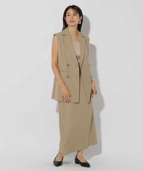 Elura（エルーラ）の「リネン混ジレ/316570（ベスト・レディース・ブラウン系その他/ライトベージュ/チャコールグレー・FREE）」の22枚目の写真