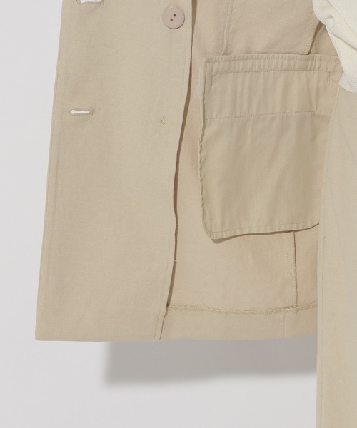 Elura（エルーラ）の「リネン混ジレ/316570（ベスト・レディース・ブラウン系その他/ライトベージュ/チャコールグレー・FREE）」の8枚目の写真