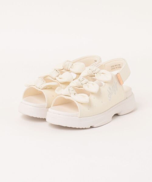 algy(アルジー)の「ALGY リボンモチーフ 厚底サンダル(サンダル・キッズ・ブラック/サックスブルー/ホワイト・20.0cm/21.0cm/22.0cm/23.0cm/24.0cm)」の2枚目の写真