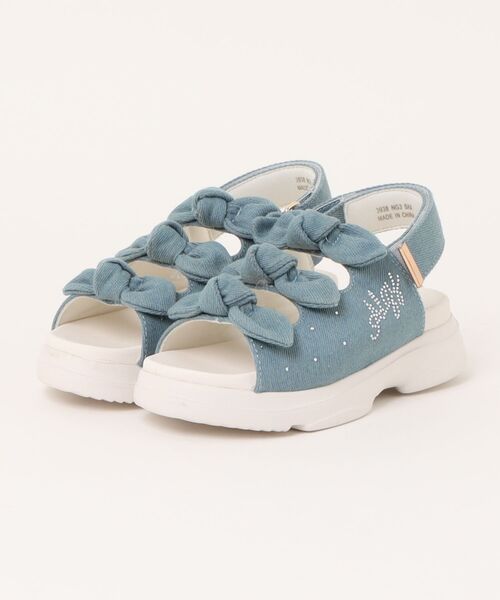 algy(アルジー)の「ALGY リボンモチーフ 厚底サンダル(サンダル・キッズ・ブラック/サックスブルー/ホワイト・20.0cm/21.0cm/22.0cm/23.0cm/24.0cm)」の3枚目の写真