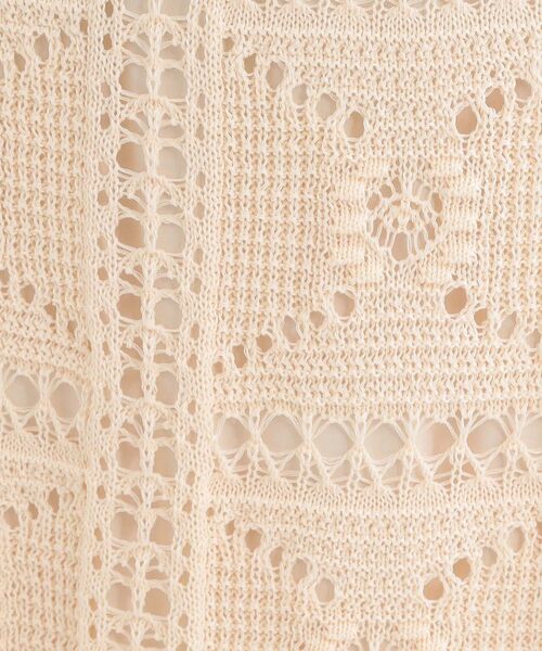 SHOO・LA・RUE(シューラルー)の「かぎ針風パッチワークが大人かわいいニットスカート(スカート・レディース・アイボリー/ベージュ/ブラック・00)」の11枚目の写真