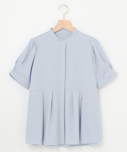 組曲（クミキョク）の「プレーティング天竺5分袖 カットソー（Tシャツ/カットソー・レディース・アイボリー系/サックスブルー系/ネイビー系・6/5/7）」の20枚目の写真