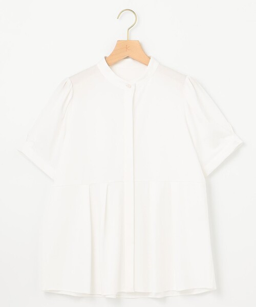 組曲（クミキョク）の「プレーティング天竺5分袖 カットソー（Tシャツ/カットソー・レディース・アイボリー系/サックスブルー系/ネイビー系・6/5/7）」の21枚目の写真