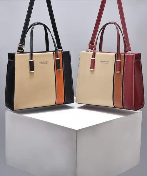 Miniministore(ミニミニストア)の「レディース 配色ハンドバッグ(ショルダーバッグ・レディース・ベージュ/ピンク/ゴールド/ワインレッド/ミント・FREE)」の21枚目の写真