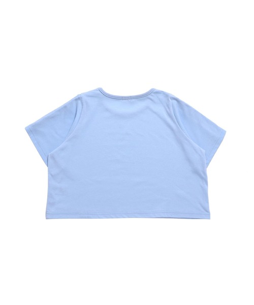 JENNI love(ジェニィラブ)の「肩あきフラワーチャームZIP短丈T(Tシャツ/カットソー・キッズ・ブラック/サックスブルー/オフホワイト・130cm/140cm/150cm/160cm)」の19枚目の写真