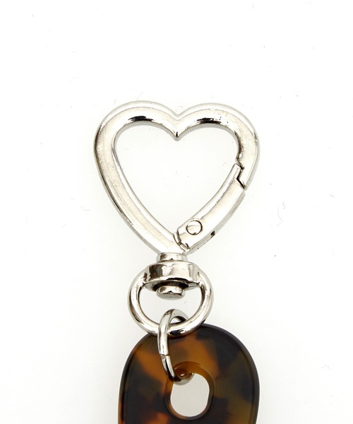 an meets zakka ハート型キーリング付きマーブルカラー猫手鏡