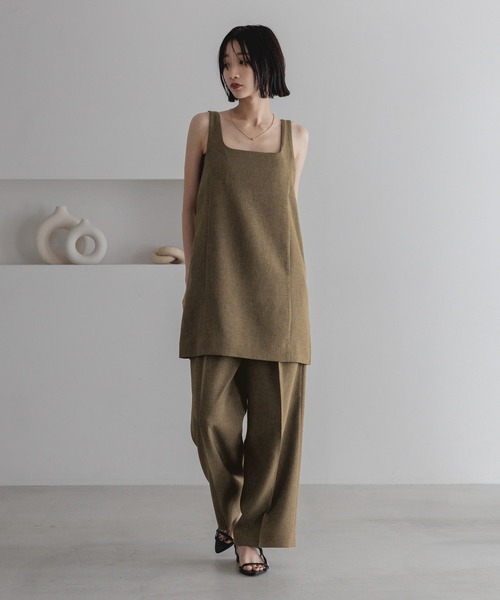 LOWRYS FARM（ローリーズファーム）の「ホップサックノースリチュニック 252830（キャミソール・レディース・ブラウン/その他19・FREE）」の4枚目の写真