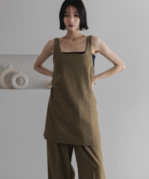 LOWRYS FARM（ローリーズファーム）の「ホップサックノースリチュニック 252830（キャミソール・レディース・ブラウン/その他19・FREE）」の5枚目の写真