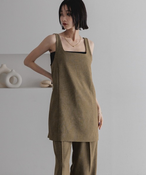 LOWRYS FARM（ローリーズファーム）の「ホップサックノースリチュニック 252830（キャミソール・レディース・ブラウン/その他19・FREE）」の6枚目の写真